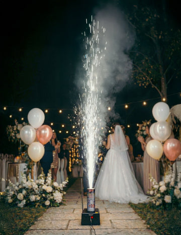 Jet de scène 2 mètres 1 minute pour mariage argent