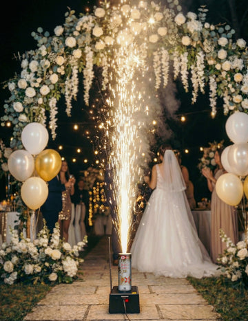 Jet de scène 2 mètres 30 secondes pour mariage or