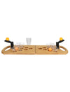 Jeu à boire shot pong pour adulte en bois avec mini catapultes et balles orange