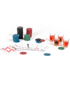 Jeu d'apéro drinking poker pour adulte multicolore avec verres à shooter et jetons