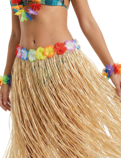 Detail na kvety veľkosti dlhé havajské sukne prírodnej