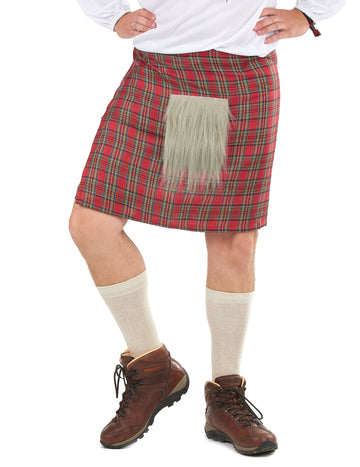 Scottish Kilt s kožušinou pre dospelých