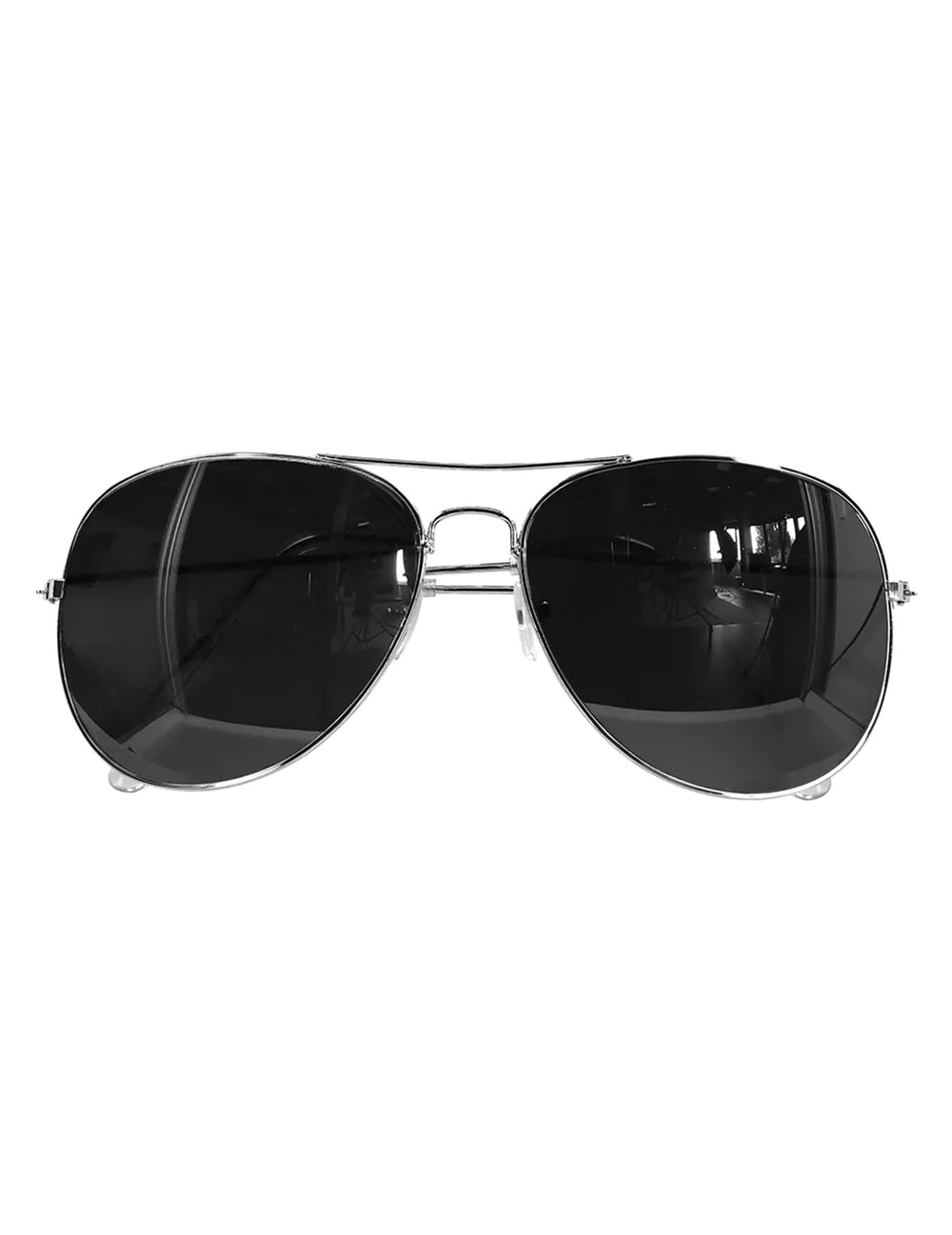 Vue de face des lunettes aviateur du kit 3 accessoires policier