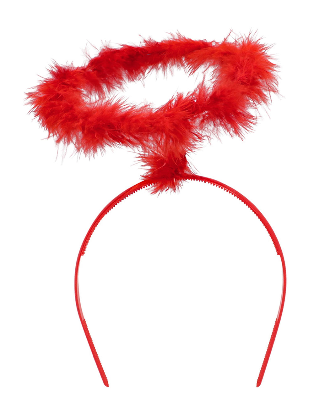 Vue de l'auréole sur serre-tête du kit accessoires d'ange rouge