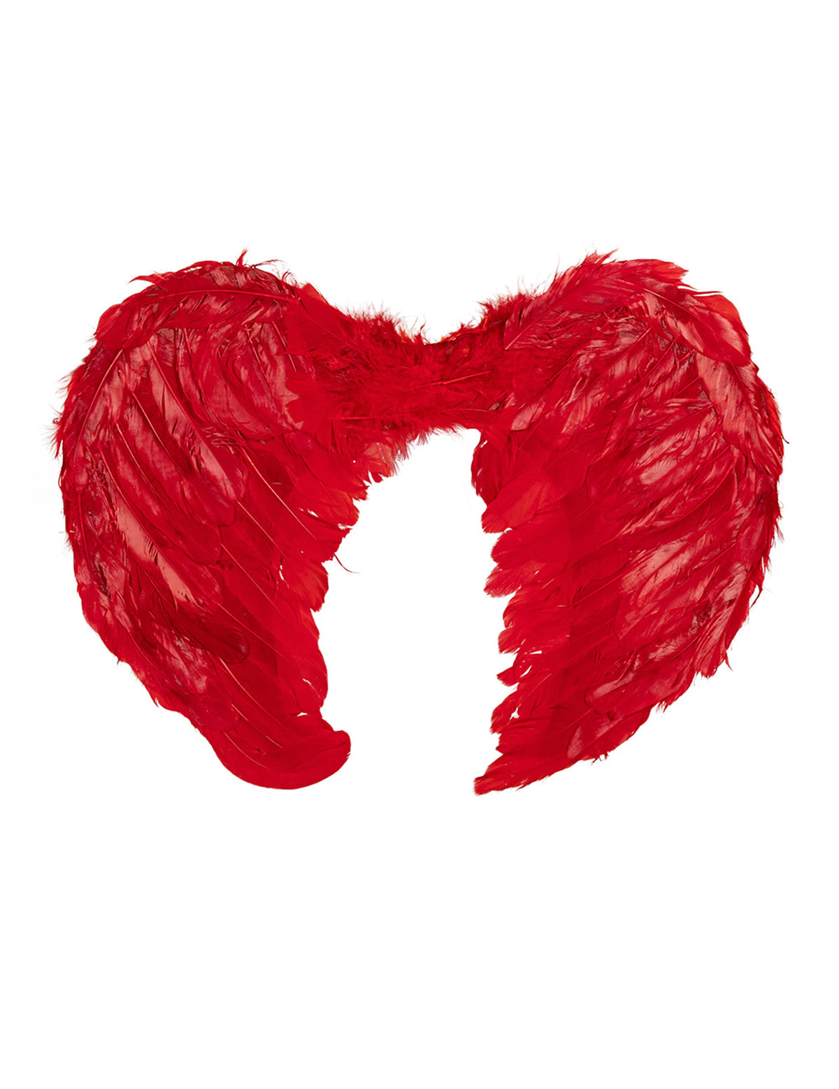 Vue des ailes en plumes du kit accessoires d'ange rouge