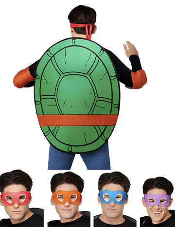 Ninja Korytnačky 4 z 1 súprava na kostýmové príslušenstvo pre dospelých