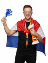 Kit 6 accessoires de supporter Pays-Bas pour adulte orange blanc bleu rouge