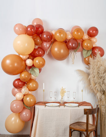 Arková súprava 70 boho balónov s pampa a sušenými listami