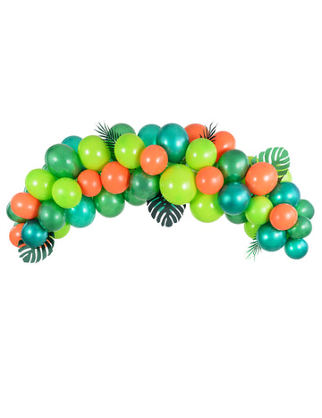 Súprava na balónový oblúk s tropickou džungľou (60 kusov) na narodeniny