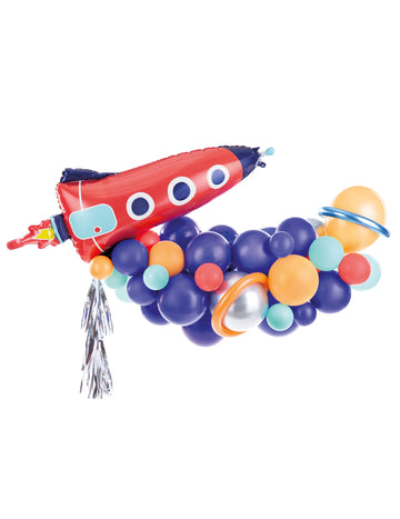 76-dielna sada oblúka z vesmírnych balónov s raketou