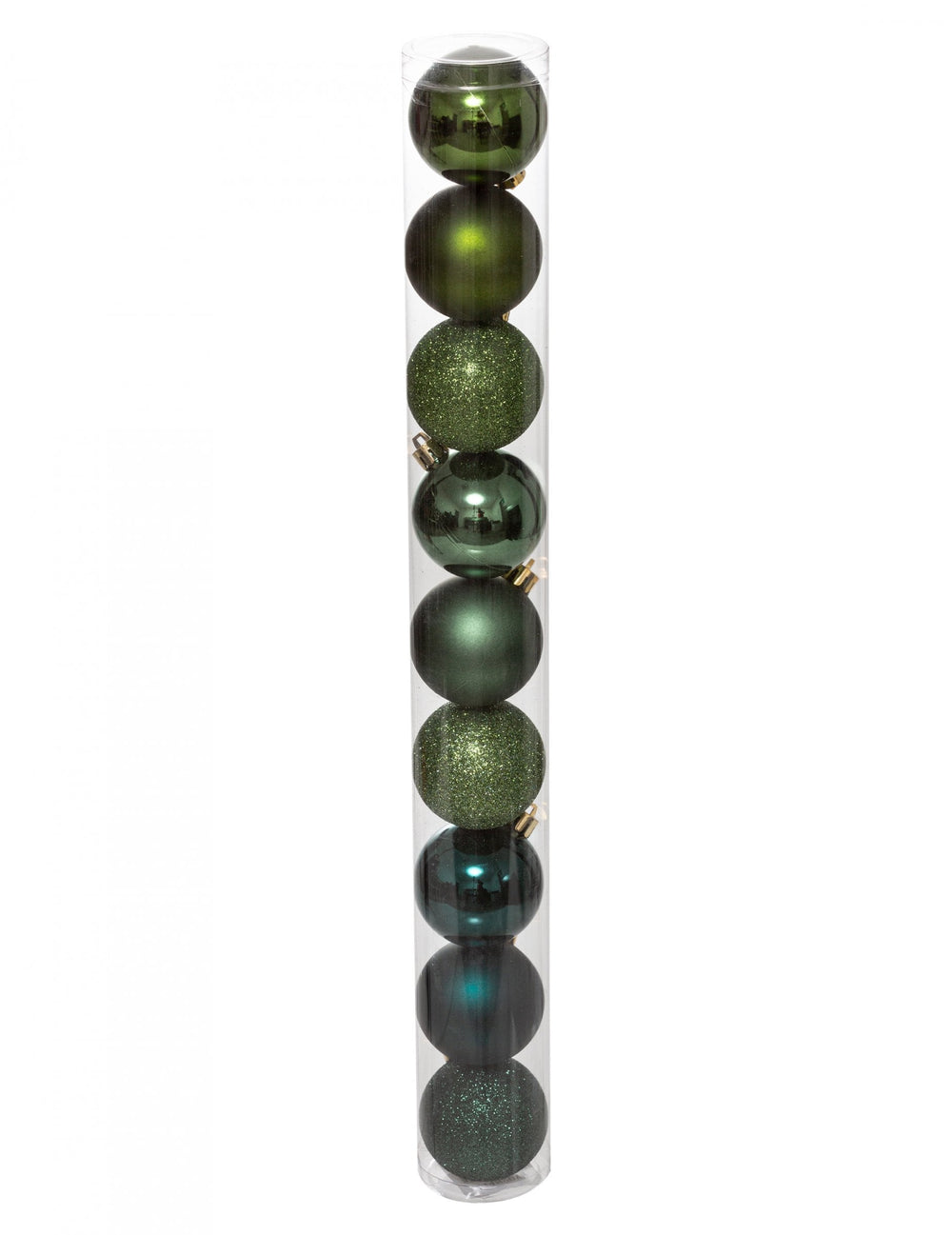 Boules de Noël bleu vert mates et brillantes