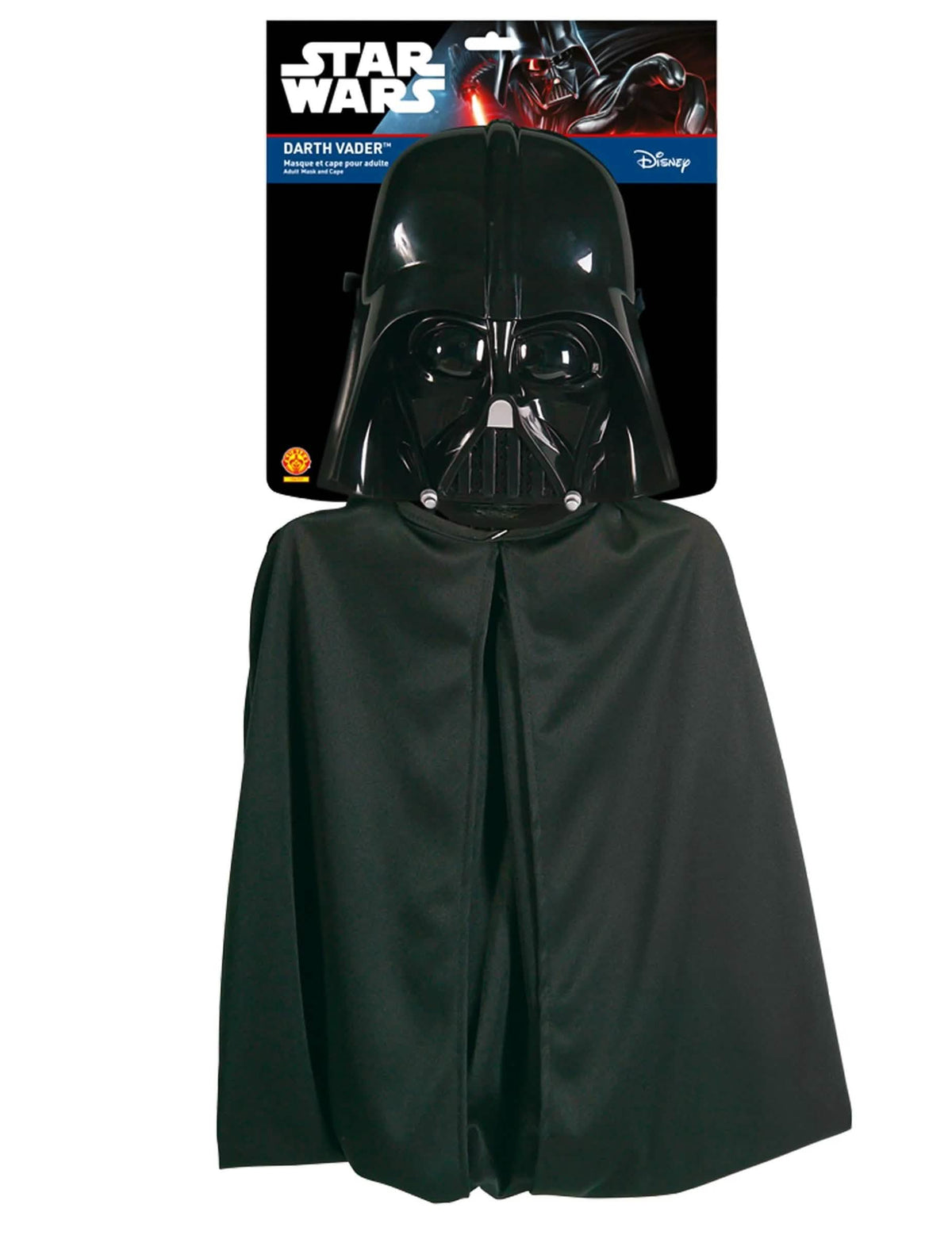 Vue de l'emballage du kit cape et masque de Dark Vador Star Wars