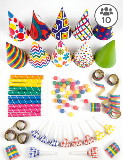 Viacfarebná súprava Cotillons 10 osôb