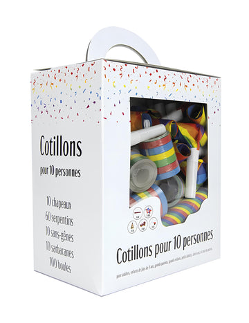 Viacfarebná súprava na párty pre párty pre 10 ľudí