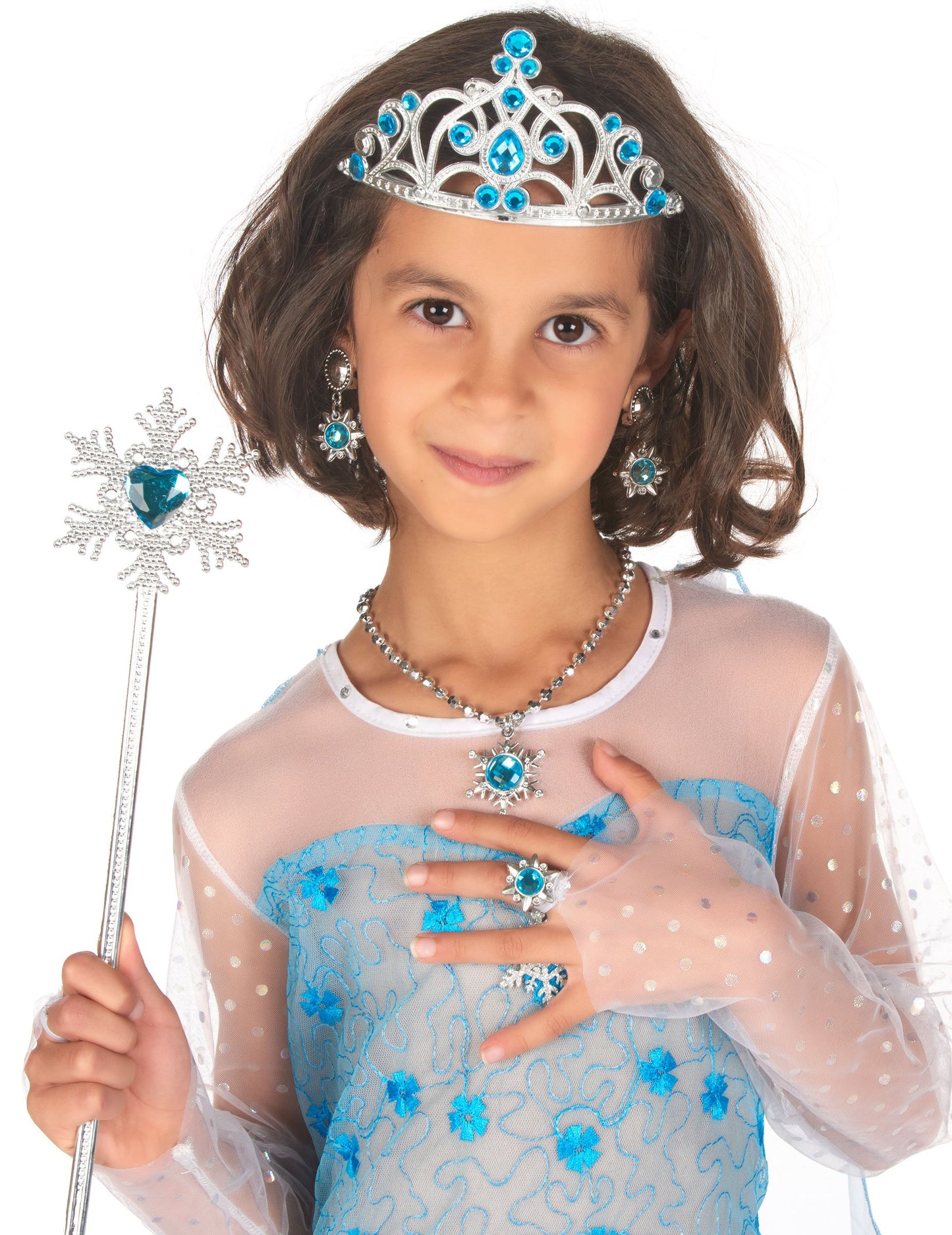 Súprava 6 modrých princezných doplnkov Girl