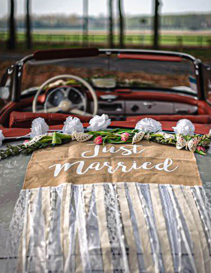 Kit de décorations voiture des mariés champêtre