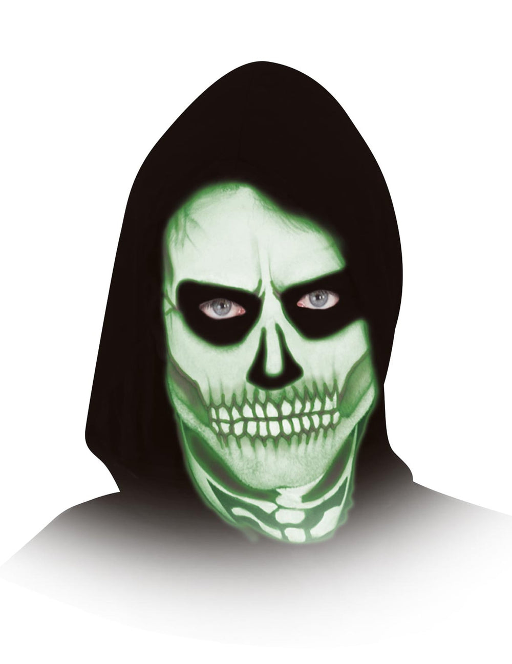 Rendu sur le visage du kit de maquillage phosphorescent pour adulte