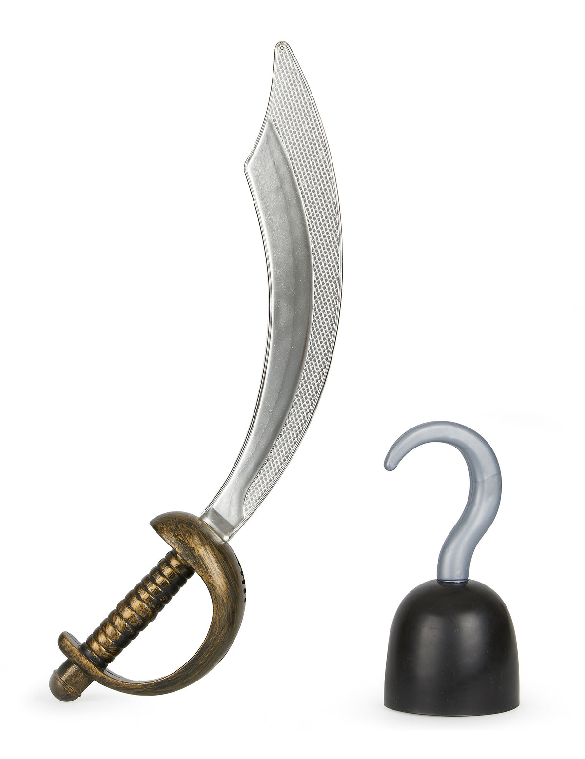 Kit épée et crochet de pirate pour enfant argenté et bronze