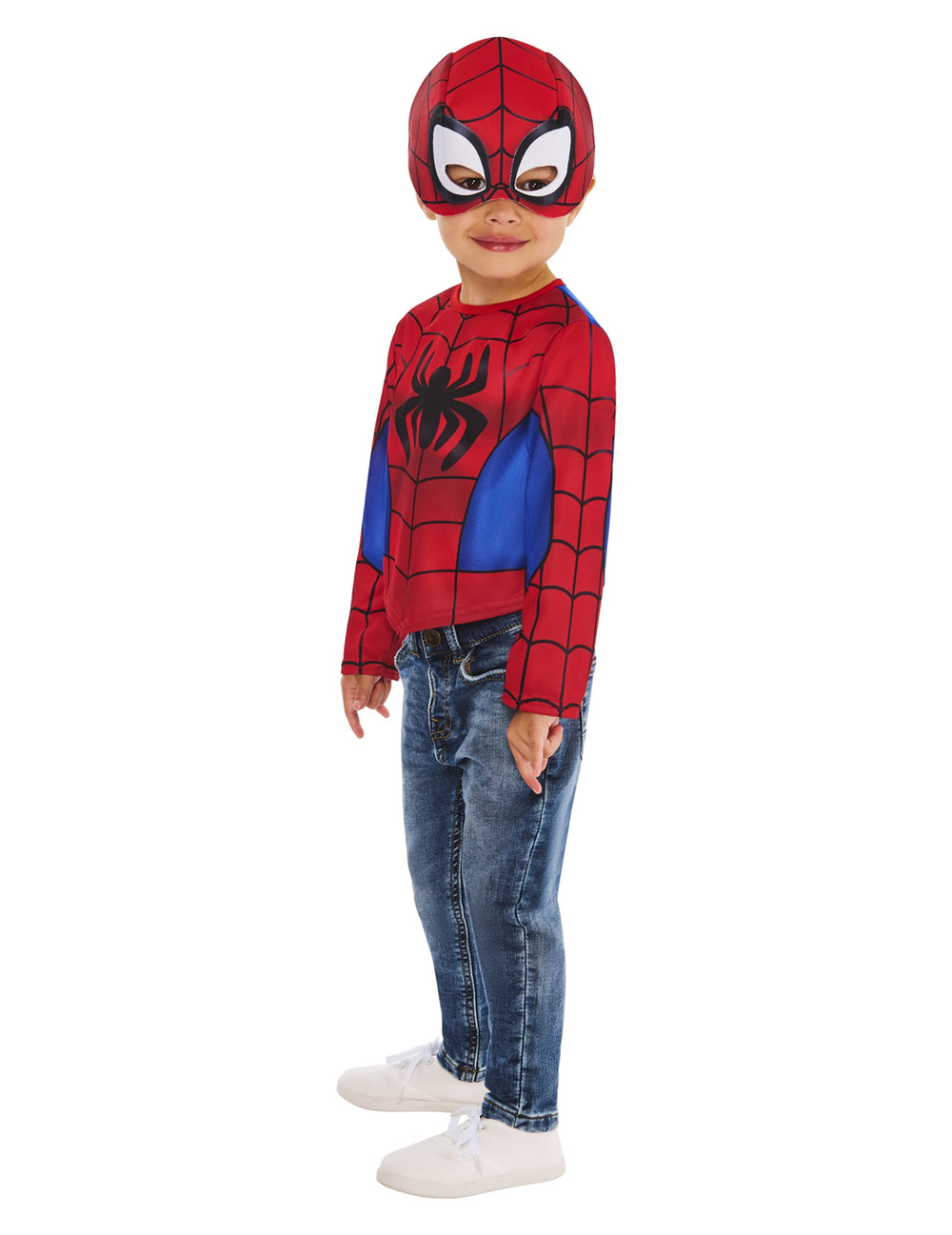 Kit haut et masque Spidey et ses amis extraordinaires pour enfant rouge et bleu