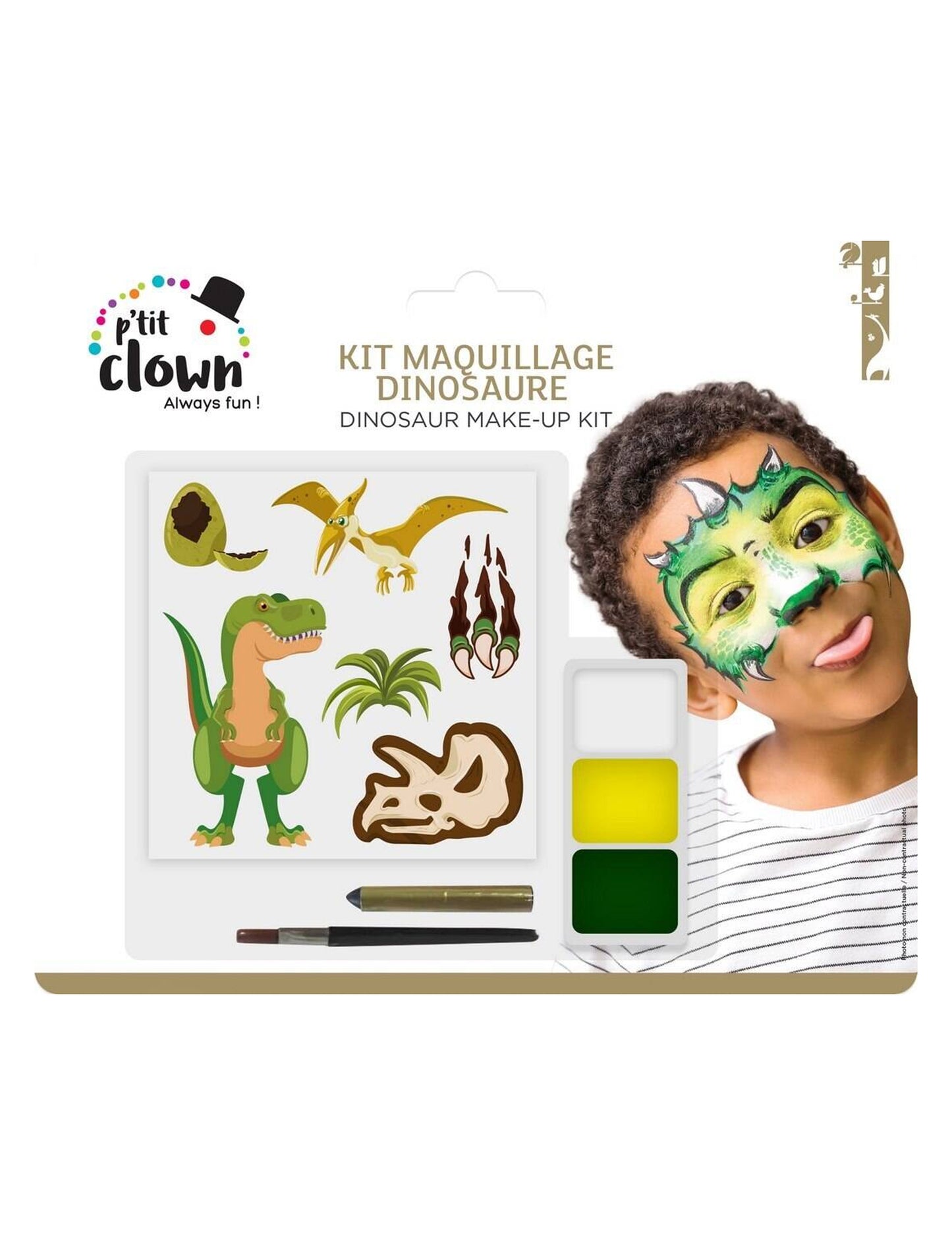 Make-up sada s detským dinosaurom tetovaním