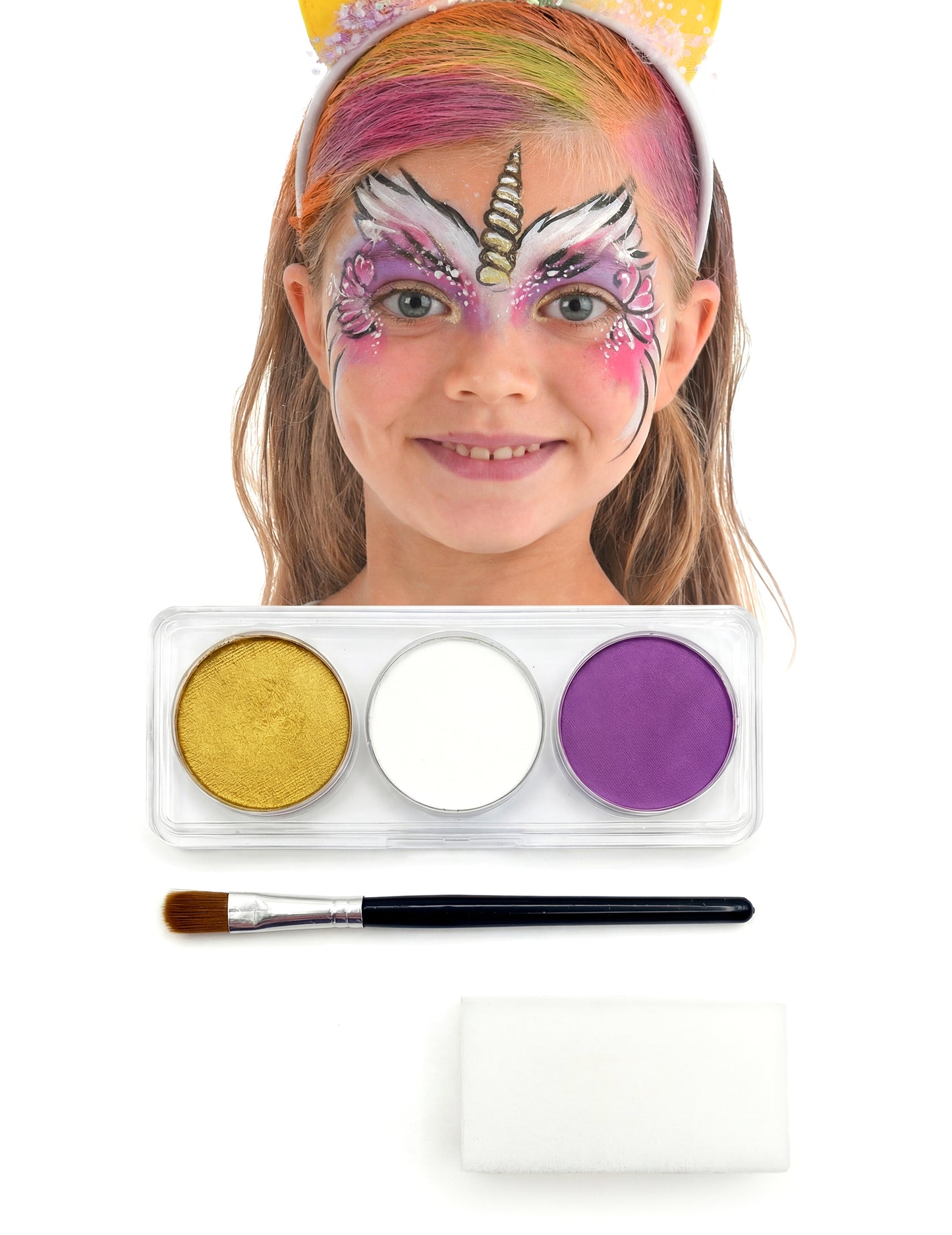 Unicorn Makeup Kit s štetcom a priateľkou špongiou