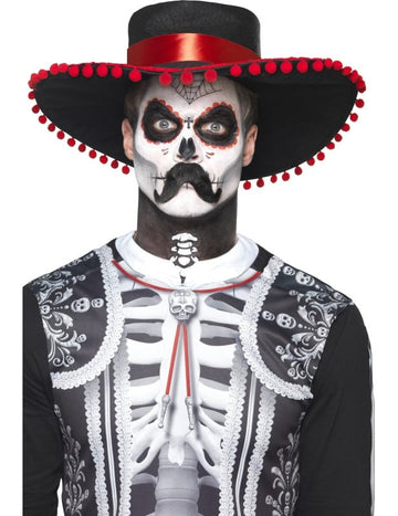 Mexická make -upová súprava na mexické kostrové make -up Dia de los Muertos