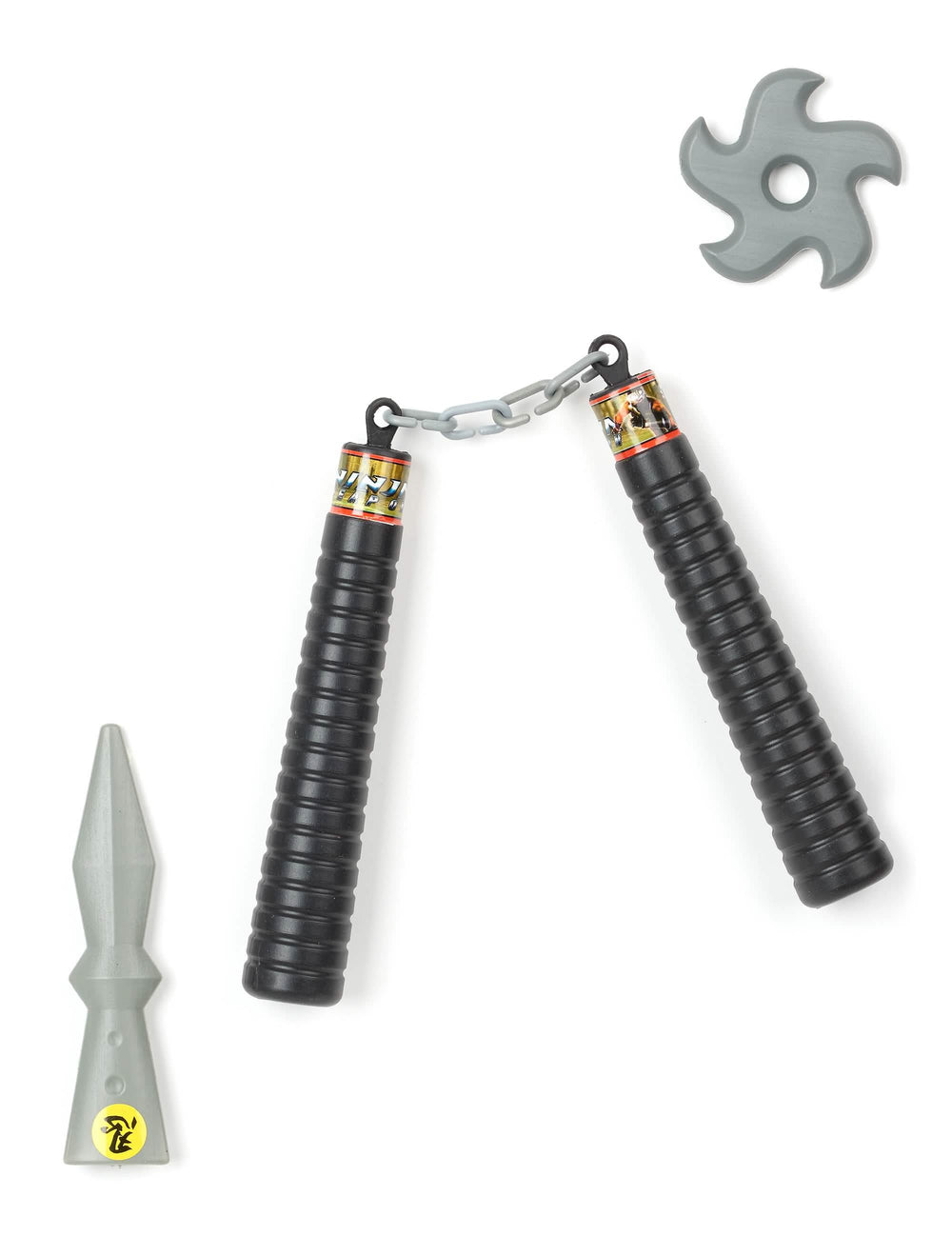 Detský nindžovia nunchaku set čierna a sivá z plastu