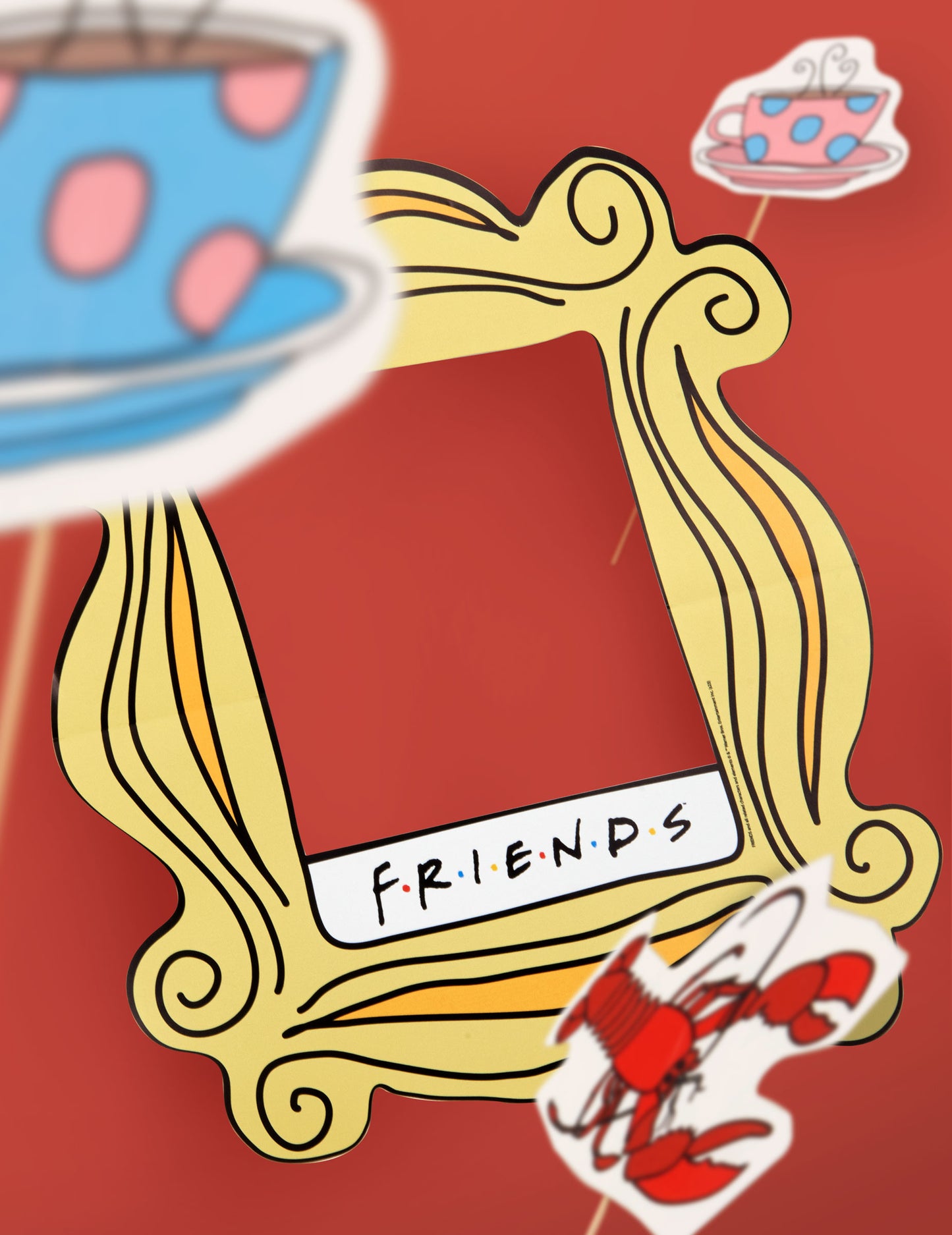 3-dielna sada fotobúdky Priatelia™ s rámom (40x46 cm)