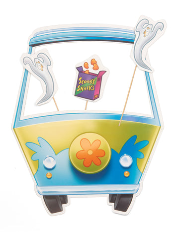 Kit photobooth avec cadre Scooby-Doo pour fête bleu et vert Mystery Machine 3 pièces