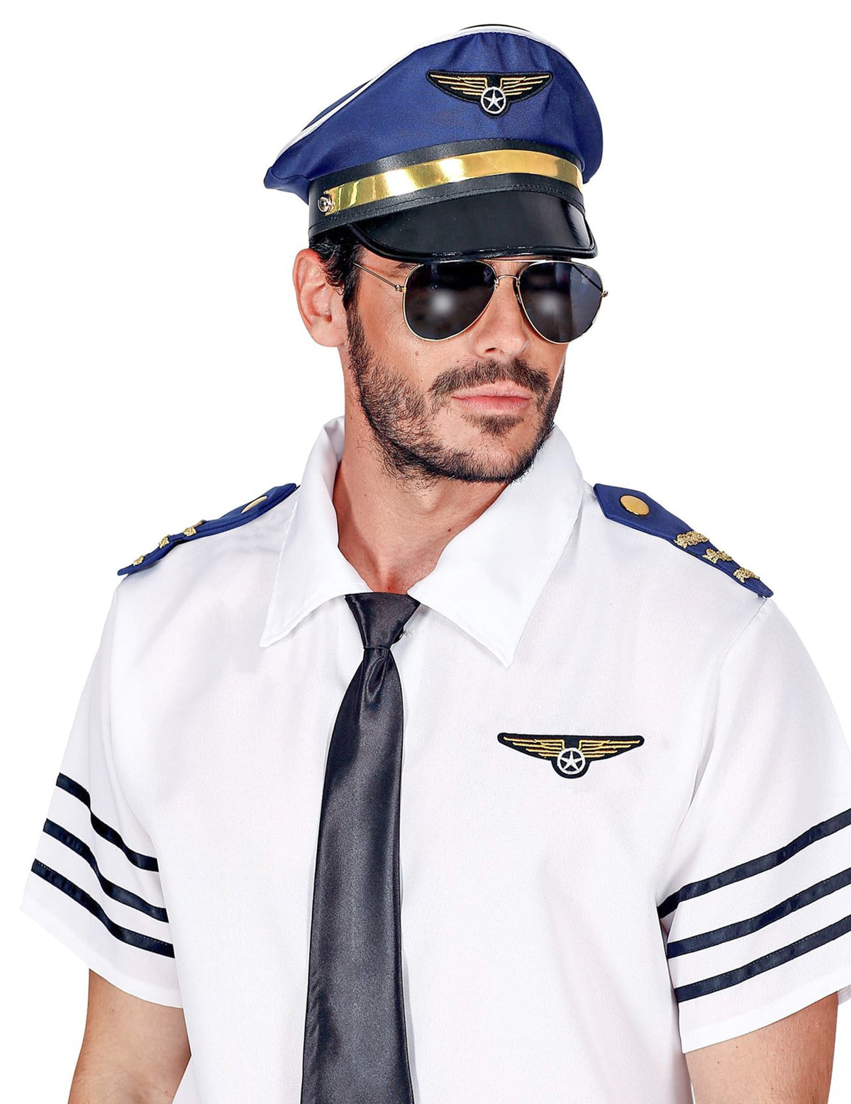 Gros plan sur les accessoires du kit pilote d'avion pour adulte