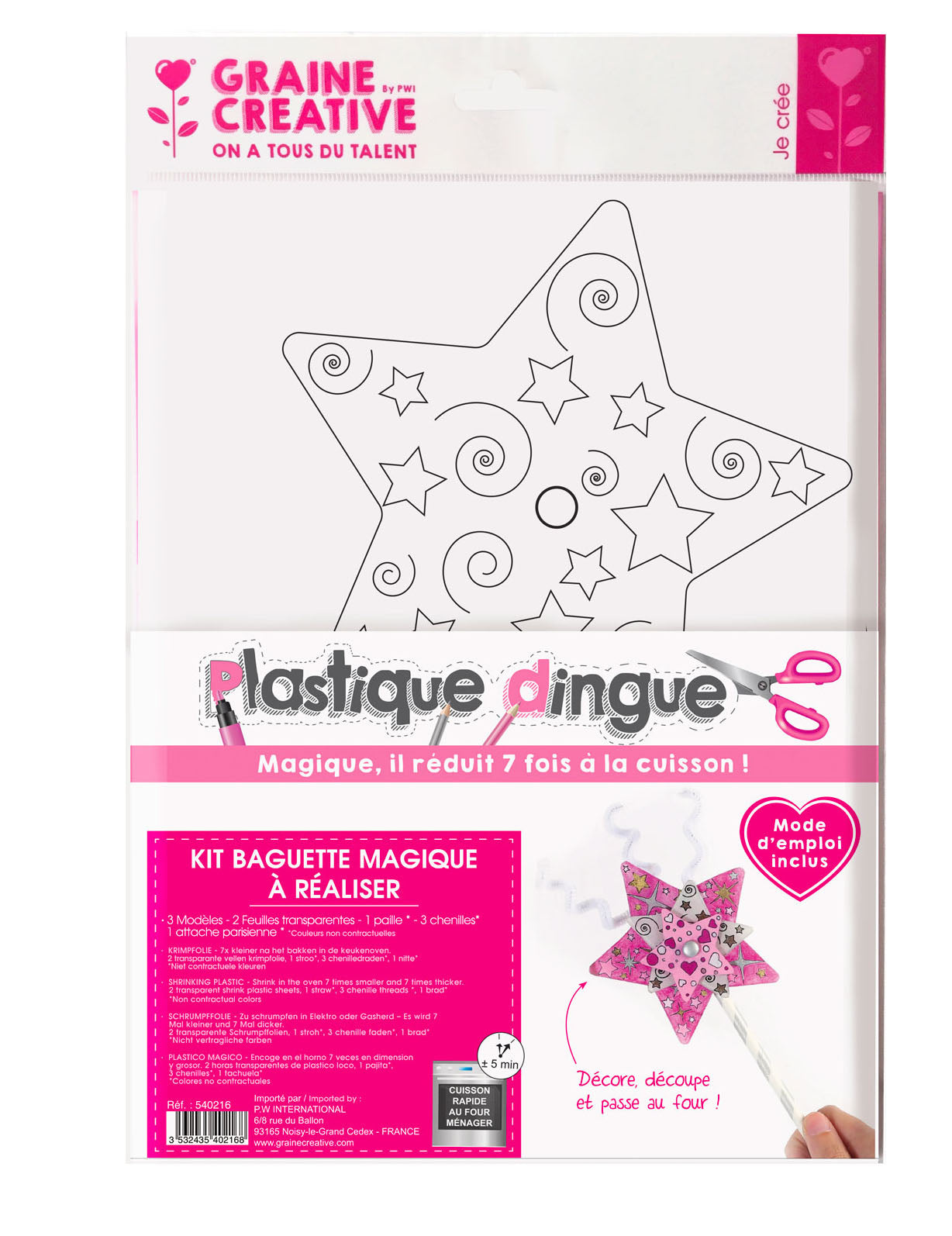 Sada na vyfarbenie bláznivá plastová čarovná palička