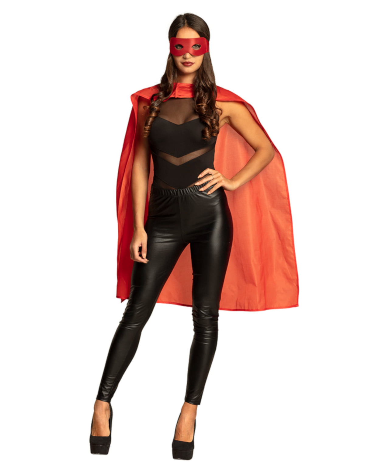 Vue d'ensemble du kit super héros pour adulte rouge