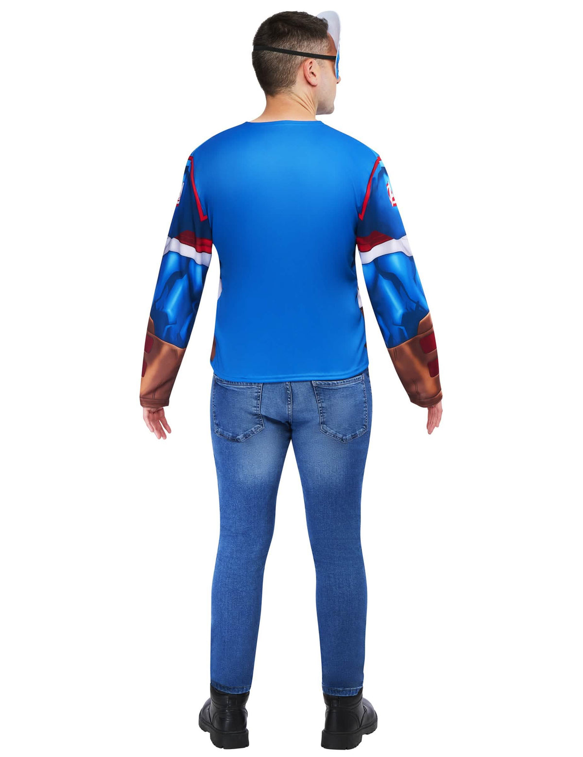 Vue de dos du kit top et masque Captain America