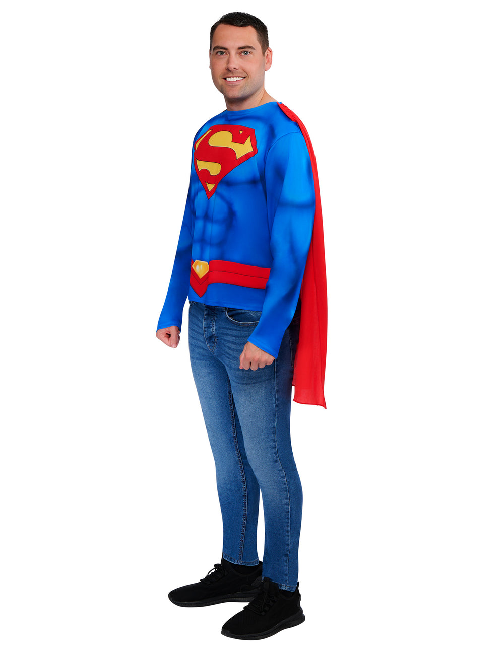 Vue de profil du kit top et cape Superman™