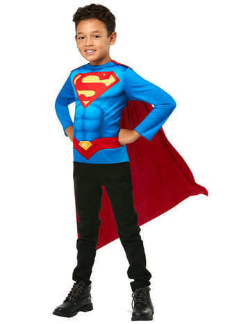 Súprava detského topu a plášťa Superman
