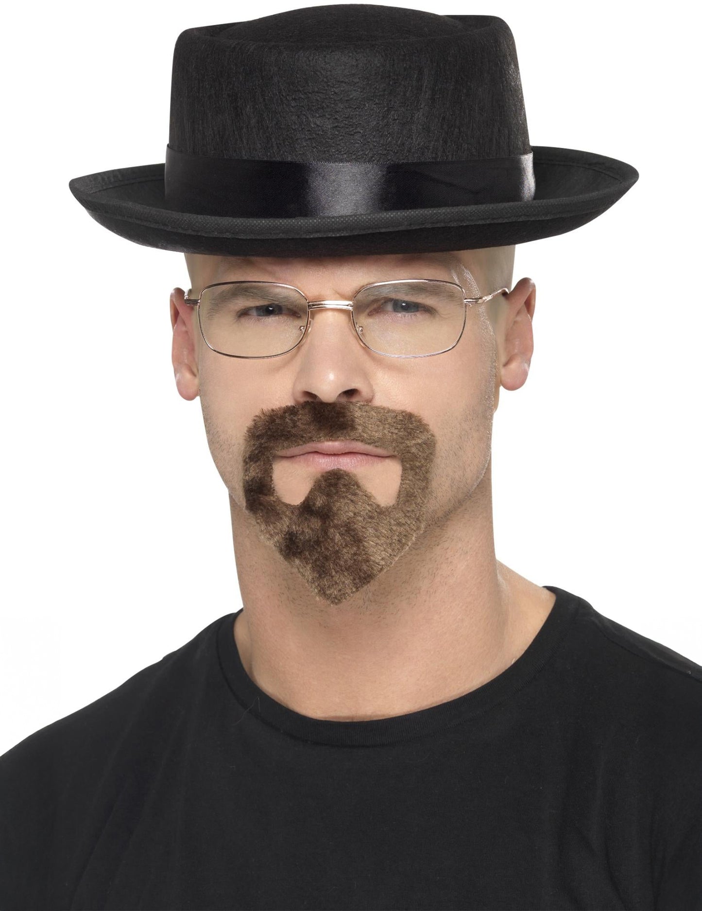 Kit Walter White Breaking Bad™ pre dospelých s čiernym klobúkom, okuliarmi a hnedou bradou