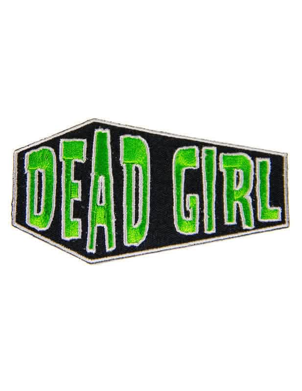 Gotická náplasť Dead Girl pre ženu v zelenej a čiernej farbe v tvare rakvy
