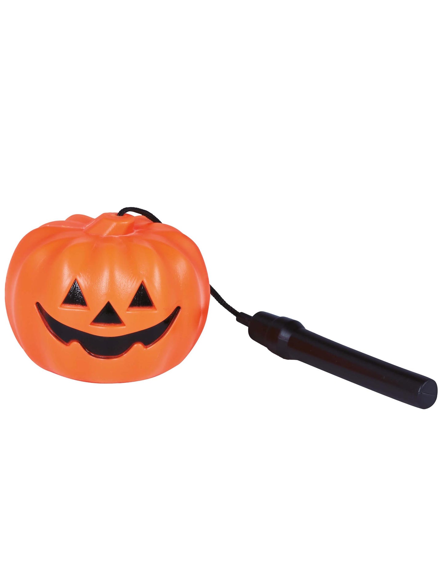 Oranžová tekvicová lampa zdobená Halloween