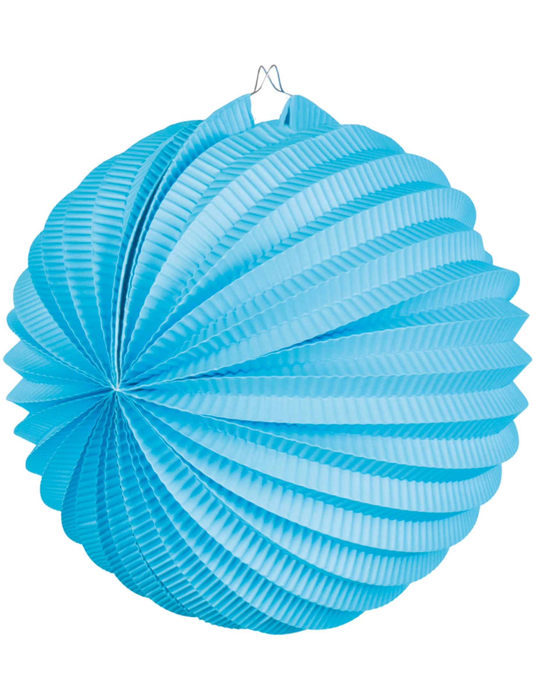 Lanterne boule pour suspension bleu turquoise