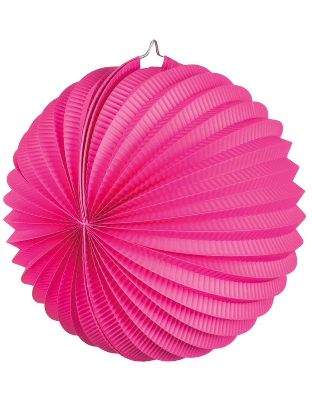 Guľatá závesná lampiónová dekorácia vo fuchsiovej farbe