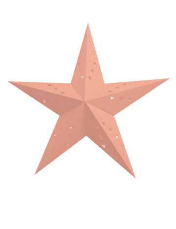 Star Lantern 60 cm pastelová broskyňa