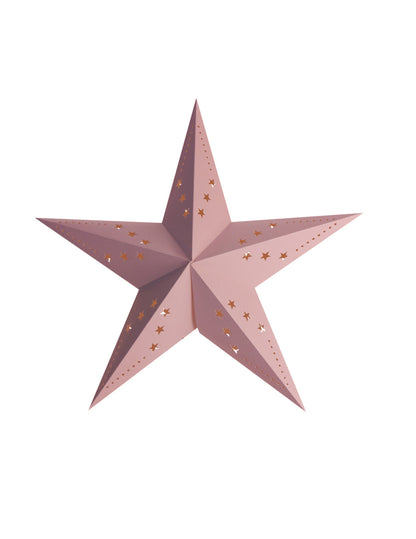 Svetloružový hviezdicový lampión 30 cm vyrobené z kartónu