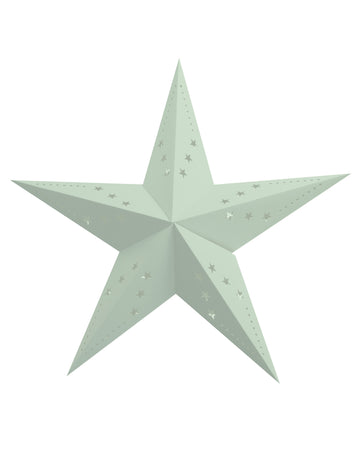 Mätovozelený hviezdicový lampión 30 cm papier