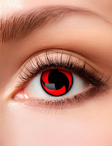 Lentilles fantaisies manga pour adulte rouge et noir 1 semaine