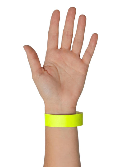 Sada 50 žltých náramkov na podujatia 