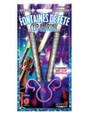 Fontaines scintillantes de fête pour bouteille argentées avec double clip rose
