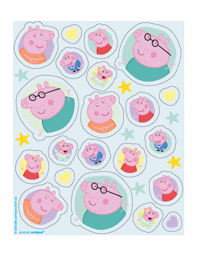 Sada 4 hárkov nálepiek Prasiatko Peppa™