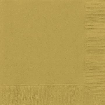 Serviettes en papier dorées