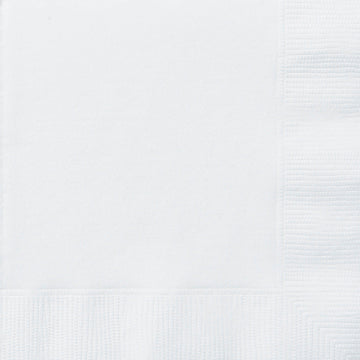 50 bielych papierových servítok 33 x 33 cm 