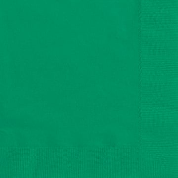 50 zelených papierových servítok 33 x 33 cm 